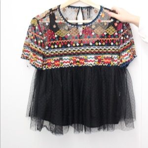 Zara beaded top